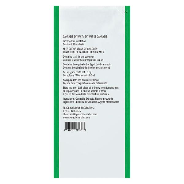 Spinach - Hitz All-in-One Vape - Pineapple Paradise image 3