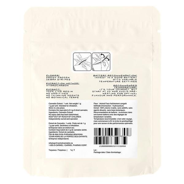 Carmel - Zebra Stripes Pure Live Resin 510 Thread Cartridge image 3