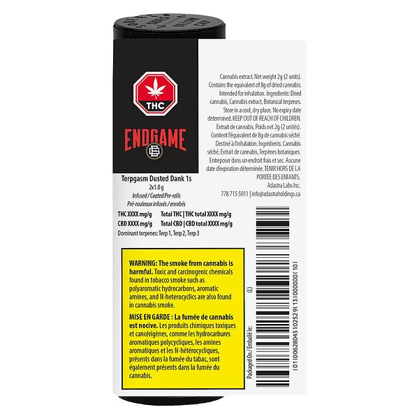 Endgame - Terpgasm Dusted Dank 1s Infused Pre-Rolls image 3
