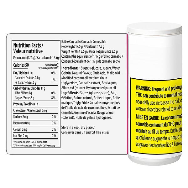 Pearls by grön - Red razzleberry cbg/cbd/thc chews image 3