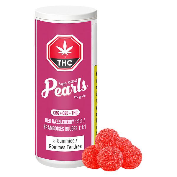 Pearls by grön - Red razzleberry cbg/cbd/thc chews image 4