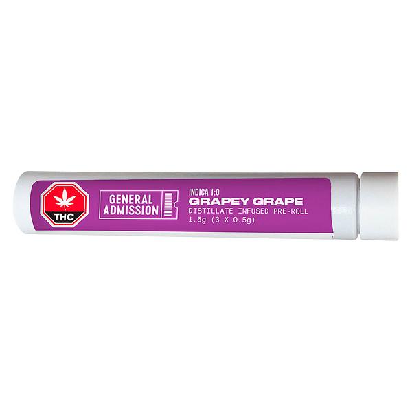 General Admission - Grapey Grape Distillate Infused Pre Roll image 2