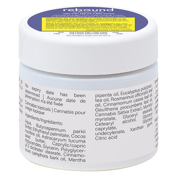 Rebound by Stewart Farms - Arctic Heat CBD 5000 Ultimate Strength THC Free Cooling Cream image 3