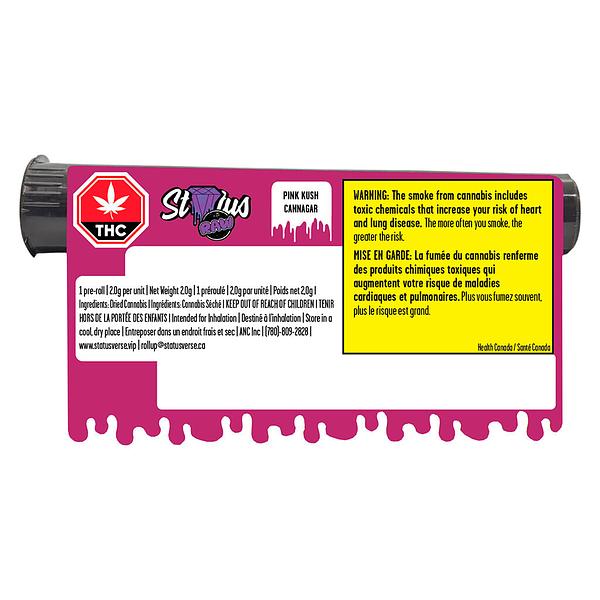Status - Pink Kush Cannagar Pre-Roll image 3