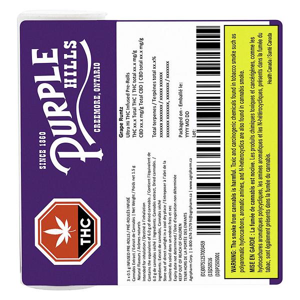 Purple Hills - Grape Runtz Ultra Hi THC Infused Pre-Roll image 3