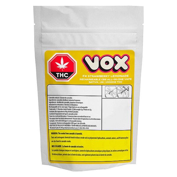 Vox - FX Strawberry Lemonade CBG 2 All-In-One Vape image 2