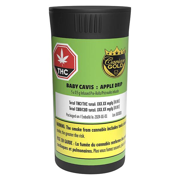 Caviar Gold - BABY CAVIS APPLE DRIP Infused Pre-Roll image 2