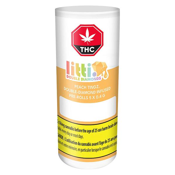 LITTI. - Peach Tingz Double Diamond Infused Pre-Roll image 2