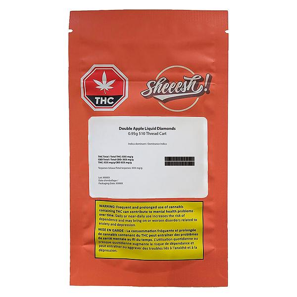 Sheeesh! - Double Apple Liquid Diamonds 510 Thread Cartridge image 2