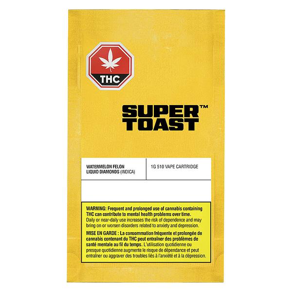 Super Toast - Watermelon Felon Liquid Diamonds 510 Thread Cartridge image 2