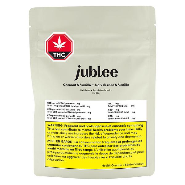 Jublee - Coconut & Vanilla Fruit Bite THC:CBD:CBG image 2