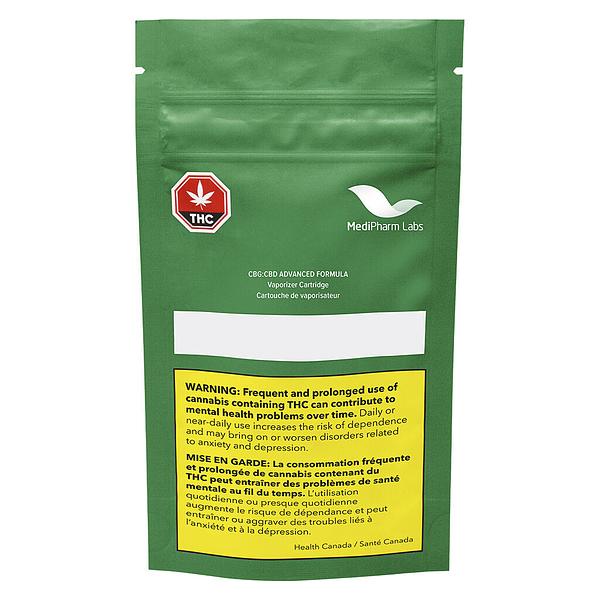 MediPharm Labs - CBG:CBD Advanced Formula 510 Thread Cartridge image 2