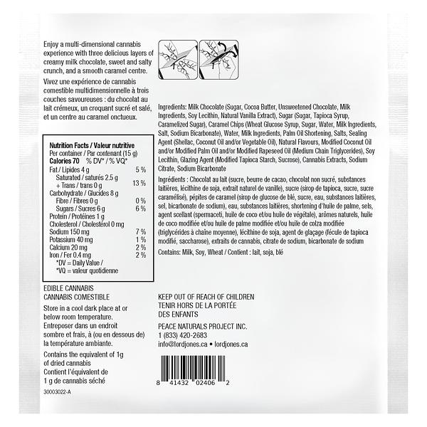 Lord Jones - Chocolate Fusions - Salted Caramel Crunch: 1:1 THC CBD image 3