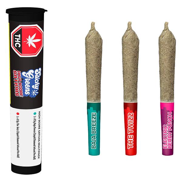 Sticky Greens - High Score Sativa Liquid Diamond Double Infused Pre Roll image 4