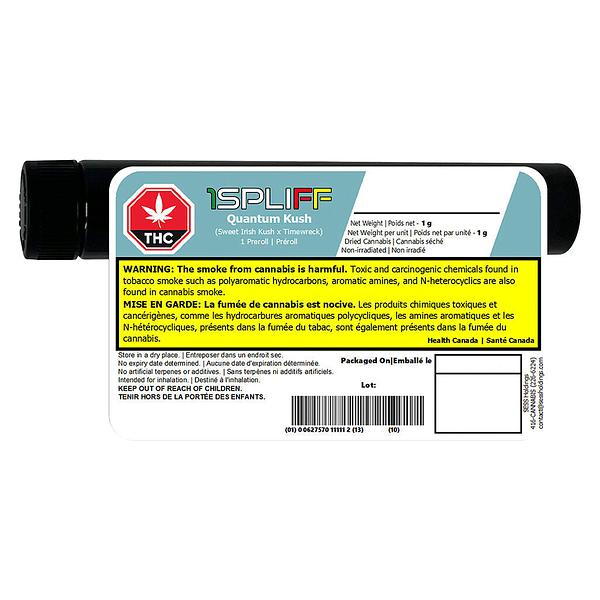 1Spliff Reserve - Quantum Kush Premium Glass Tip Pre Roll image 6