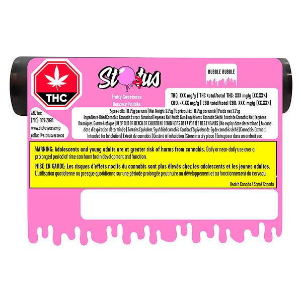 Status - Bubble Bubble Liquid Diamond Infused Kief Coated Pre-Roll image 3