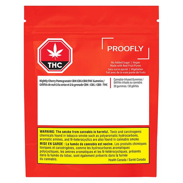 Proofly - Nightly Cherry Pomegranate CBN:CBG:CBD:THC Gummies image 2