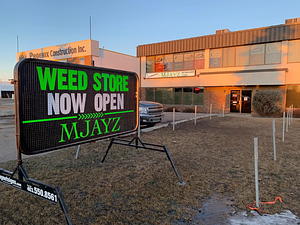 MJayz Cannabis Corp.- Red Deer store front