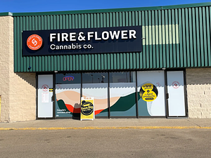 Fire & Flower Cannabis Co. - Stettler store front