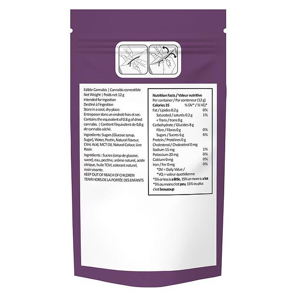 La Boca - Solventless Live Rosin Sour Grape Gummies image 3