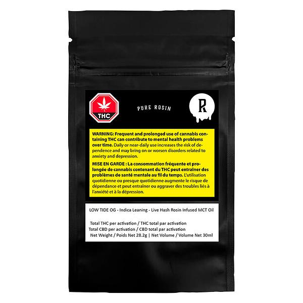Pure Rosin - LOW TIDE OG – Pure Live Hash Rosin MCT Oil - Indica