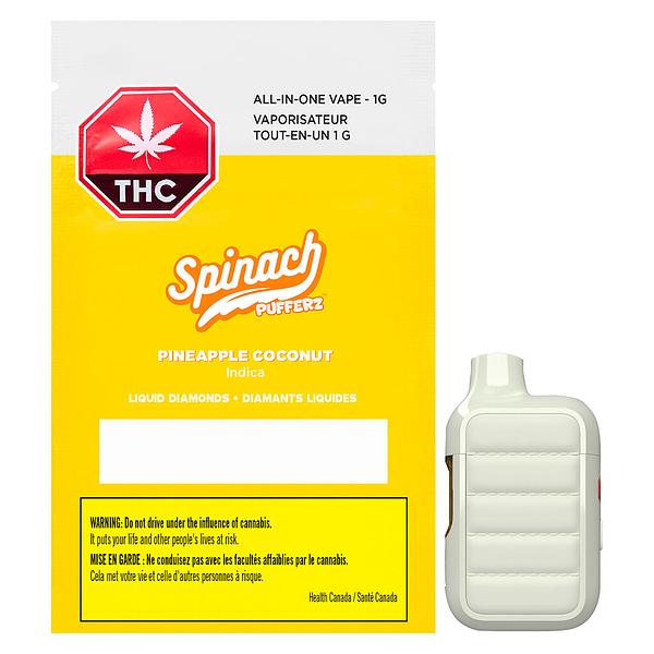 Spinach - Pufferz - Pineapple Coconut All-in-One Liquid Diamonds Vape