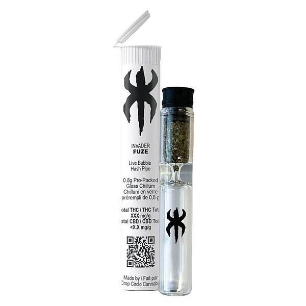 INVADER - Fuze - Live Bubble Hash Pipe Infused Pre-Roll