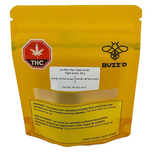 Buzz'd - Live Resin Vape Digital Screen Fidget Spinner AIO