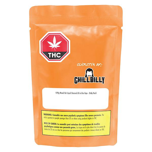 ClickStix by Chillbilly - Maxed Out Liquid Diamond All-in-One Vape - Sticky Peach