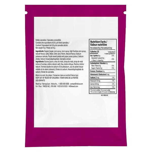 Wana - Pomegranate Blueberry Acai 5:1 Sour Soft Chews