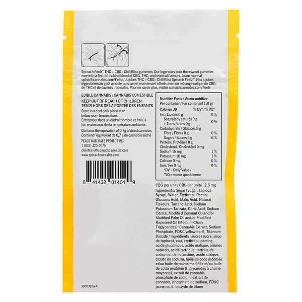 Spinach FEELZ - Thc+Cbg Pineapple Starfruit Soft Chews