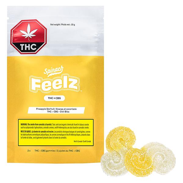 Spinach FEELZ - Thc+Cbg Pineapple Starfruit Soft Chews