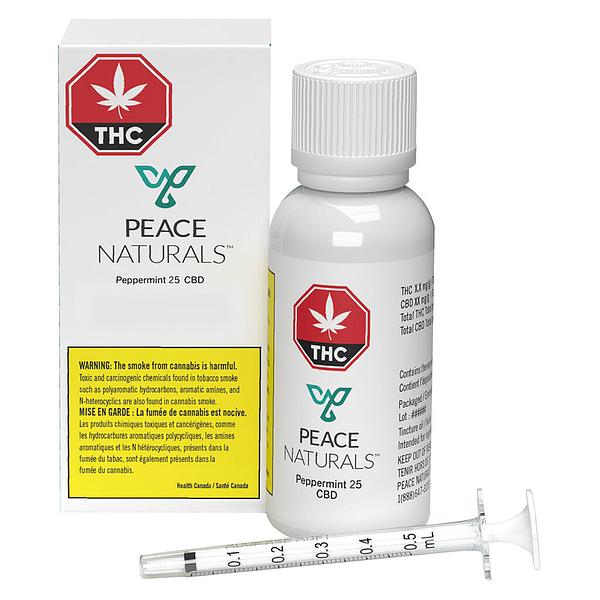 Peace Naturals - Peppermint 25 Cbd Oil