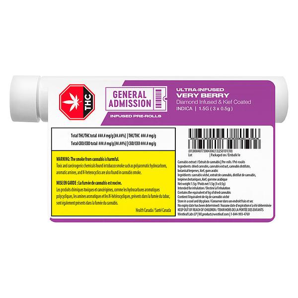 General Admission - Very Berry Diamond Infused Pre Roll image 3