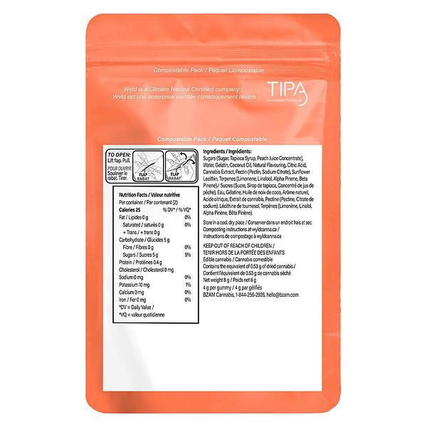 Wyld - Real Fruit Peach Soft Chews 5:1 Cbd:Thc