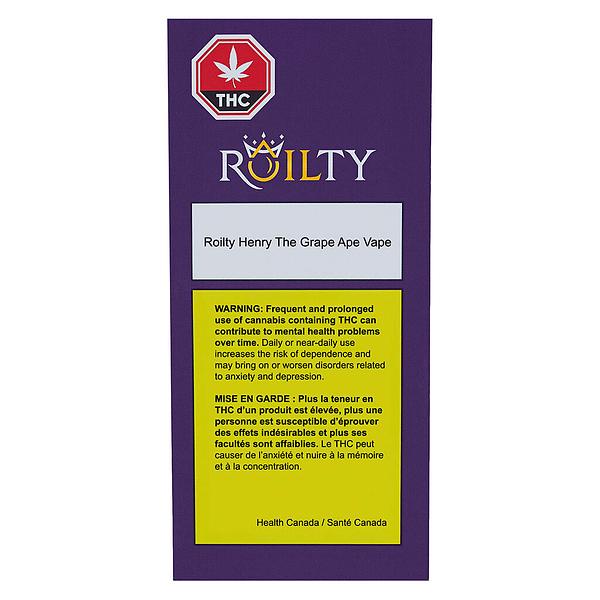 Roilty - Henry The Grape Ape Vape 510 Thread Cartridge