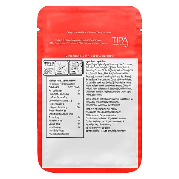 Wyld - Real Fruit Strawberry Soft Chews 20:1 Cbd:Thc