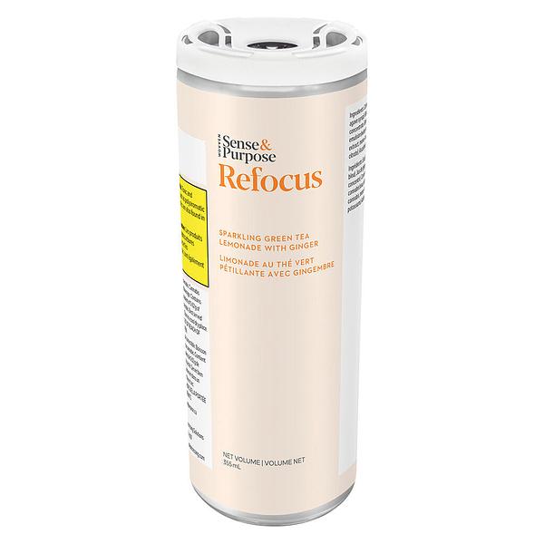 Sense & Purpose - Refocus: Sparkling Green Tea Lemonade With Ginger