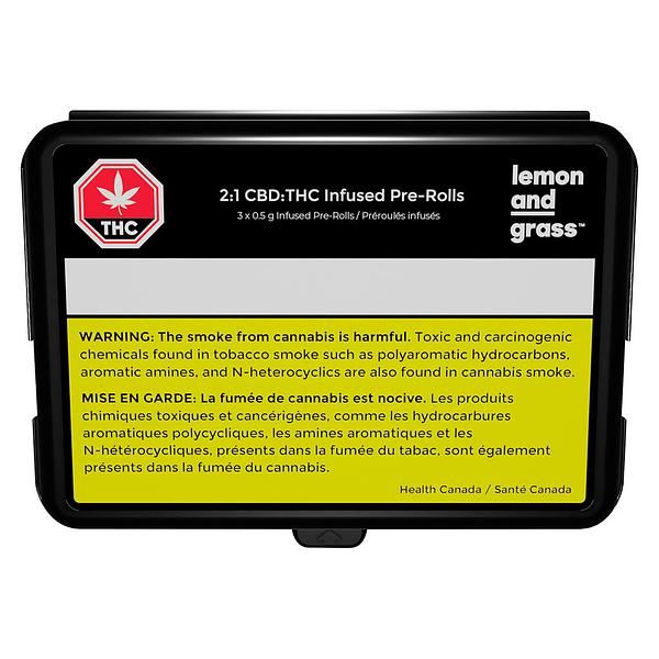 Lemon and Grass - 2:1 Cbd:Thc Infused Pre Roll
