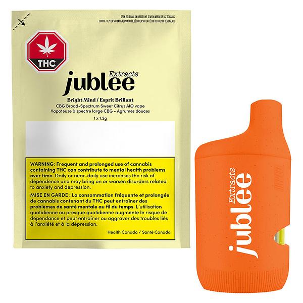 Jublee Extracts - Bright Mind - CBG Broad Spectrum Sweet Citrus AIO Disposable Vape image 4