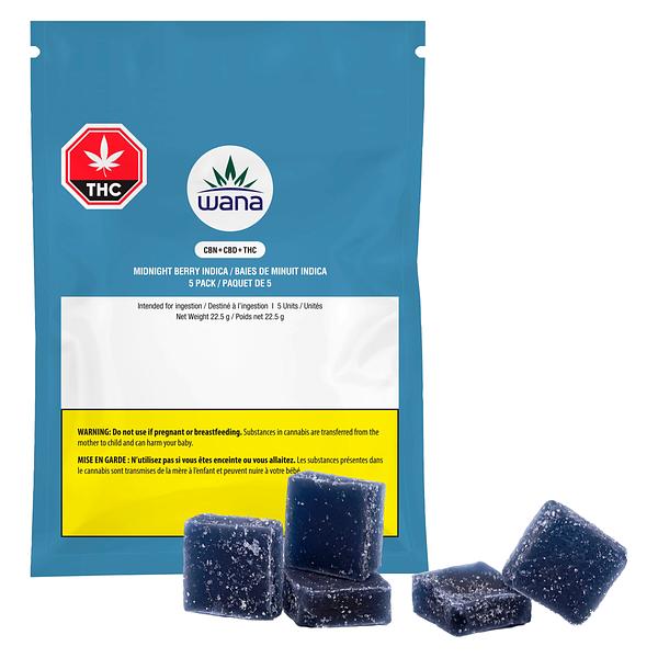 Wana - Sour Cbn Midnight Berry Soft Chews