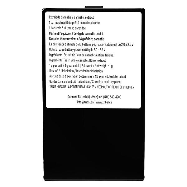 Tribal - Power Sherb Live Resin 510 Thread Cartridge