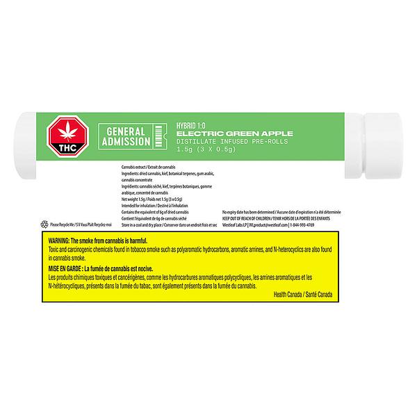 General Admission - Electric Green Apple Infused Pre Roll