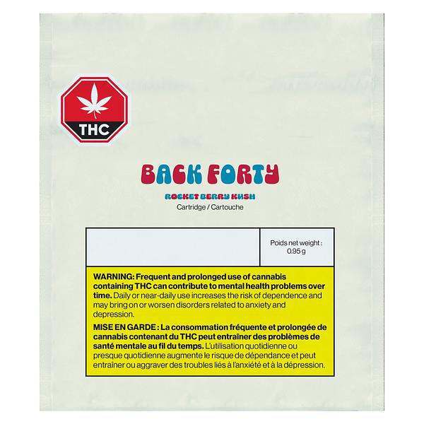 Back Forty - Rocket Berry Kush 510 Thread Cartridge