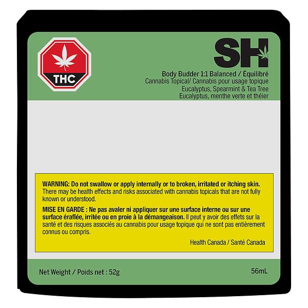 Spring Hill Cannabis Company - Body Budder 1:1 Balanced - Eucalyptus, Spearmint and Tea Tree