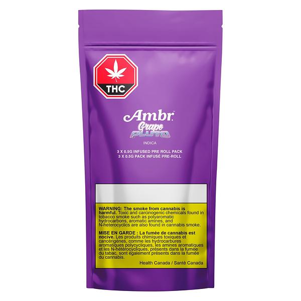 AMBR - Grape Pluto Distillate Infused Pre-Roll Pack