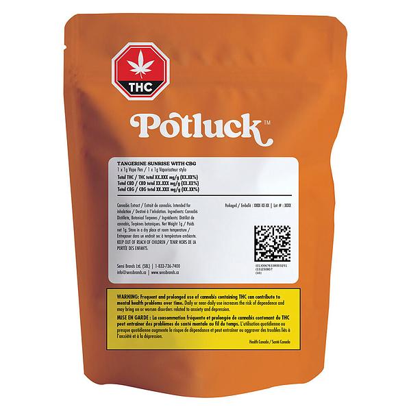 Potluck - Tangerine Sunrise CBG Disposable Vape