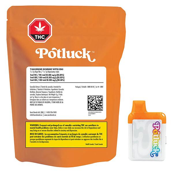 Potluck - Tangerine Sunrise CBG Disposable Vape