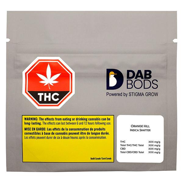 Dab Bods - Orange Hill Indica Shatter