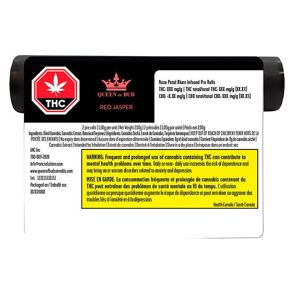 Queen of Bud - Red Jasper Diamond Infused Rose Blunts for Lovers